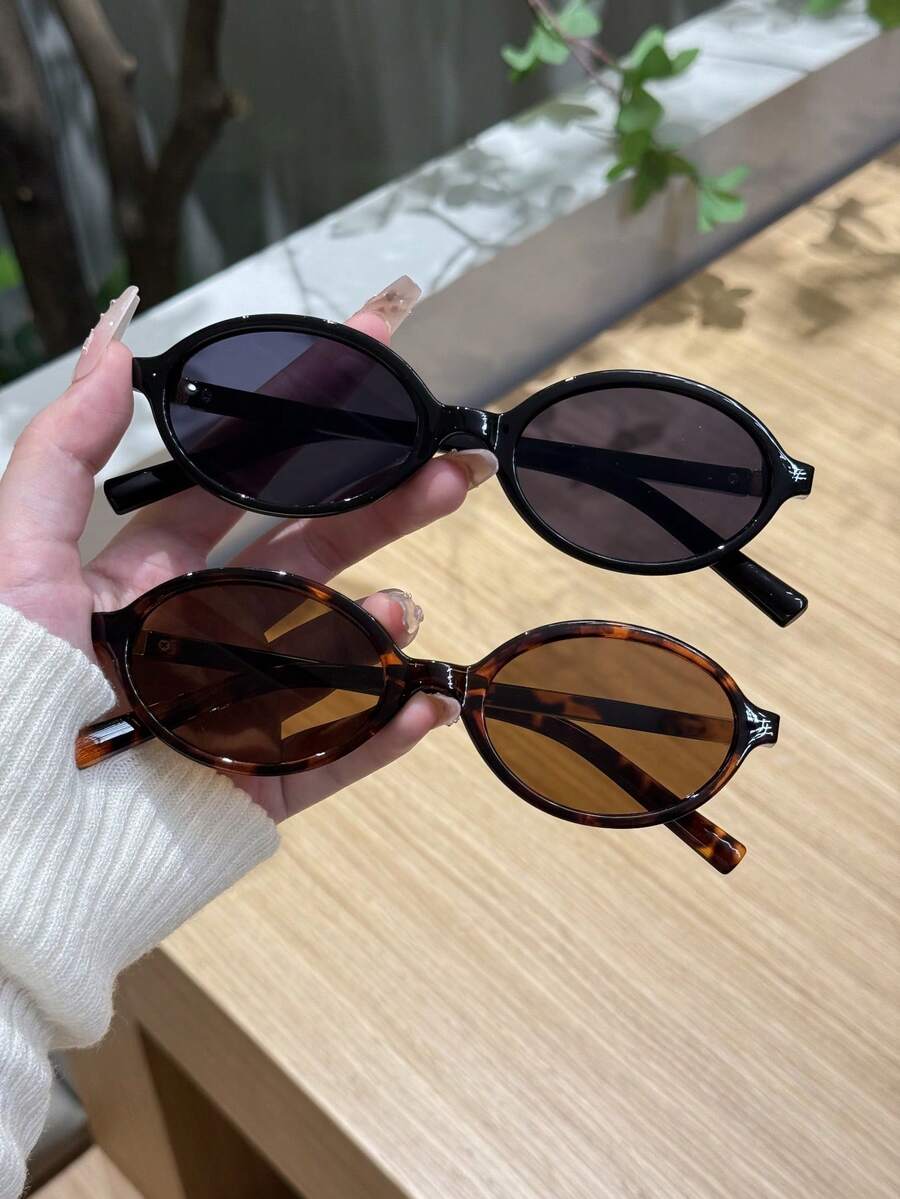 Travel Accessories Unisex - Oval Frame Retro Sunglasses Women Small