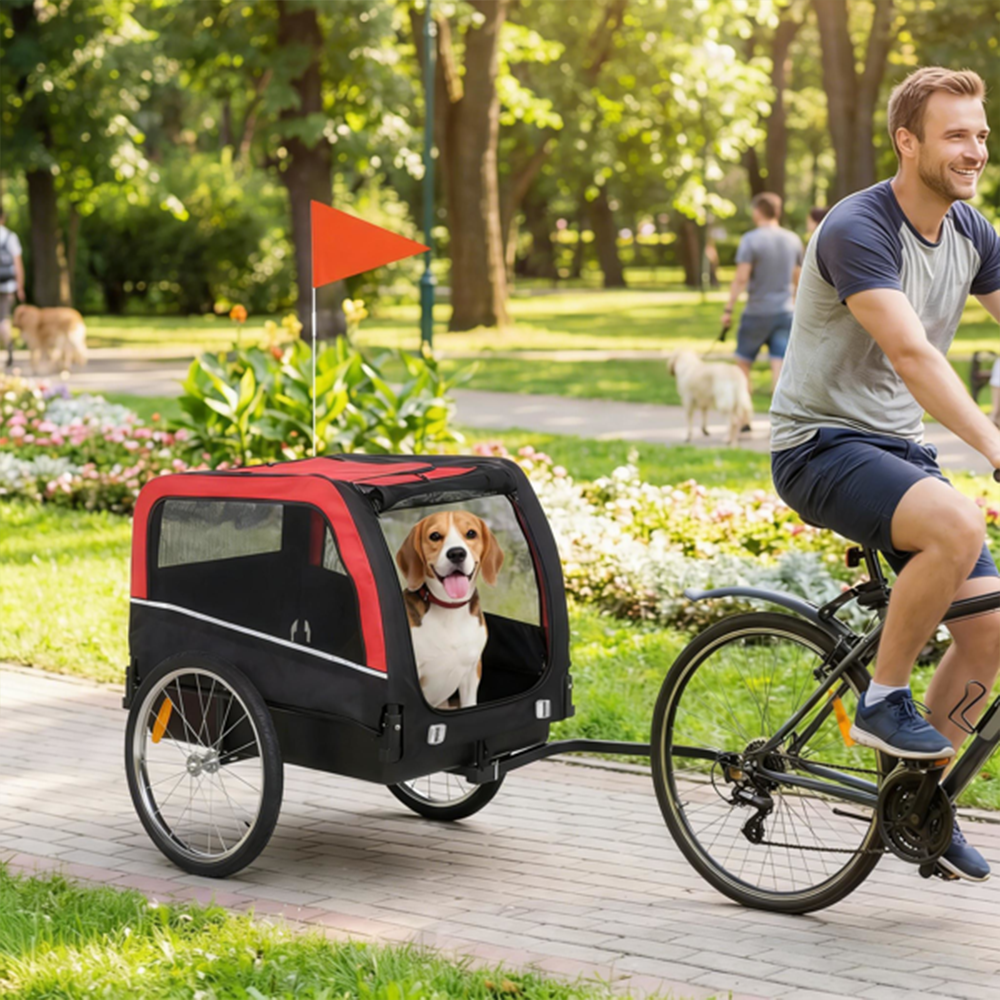Travel Accessories In Store - Dog Bike Trailer Pet Cart Bicycle