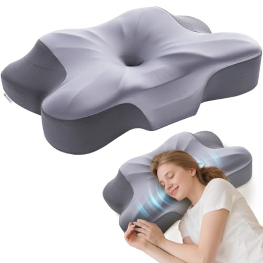 Neck Pillow Memory Foam - Cervical Pillow for Side Sleepers, 4