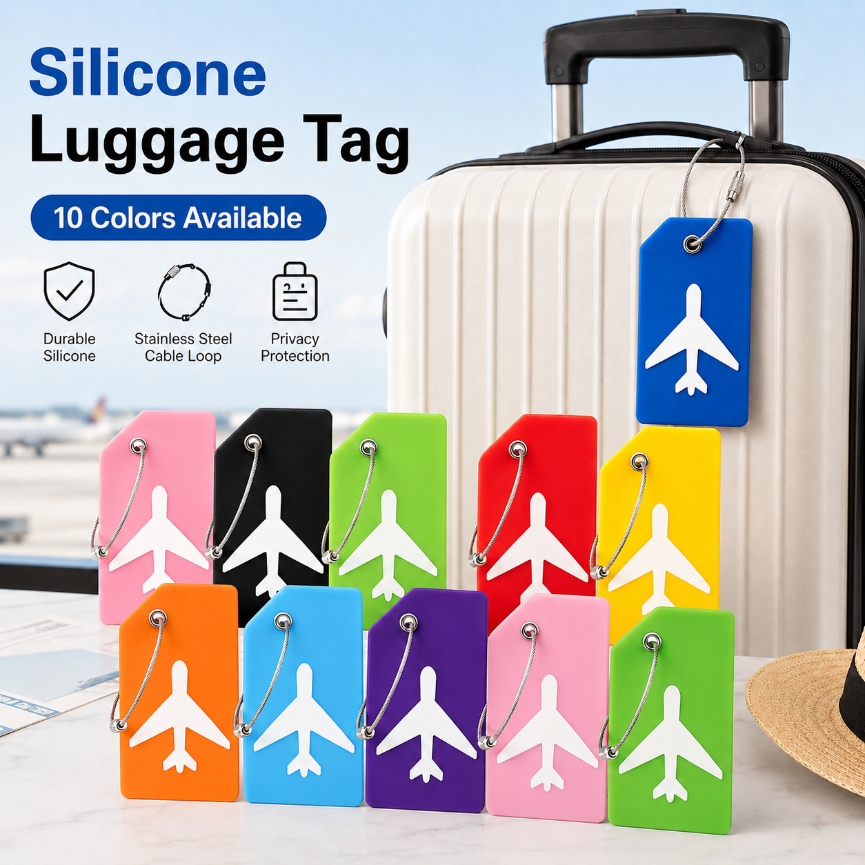 Travel Accessories Plane - 2/5PCS Silicone Travel Luggage Tag Airplane