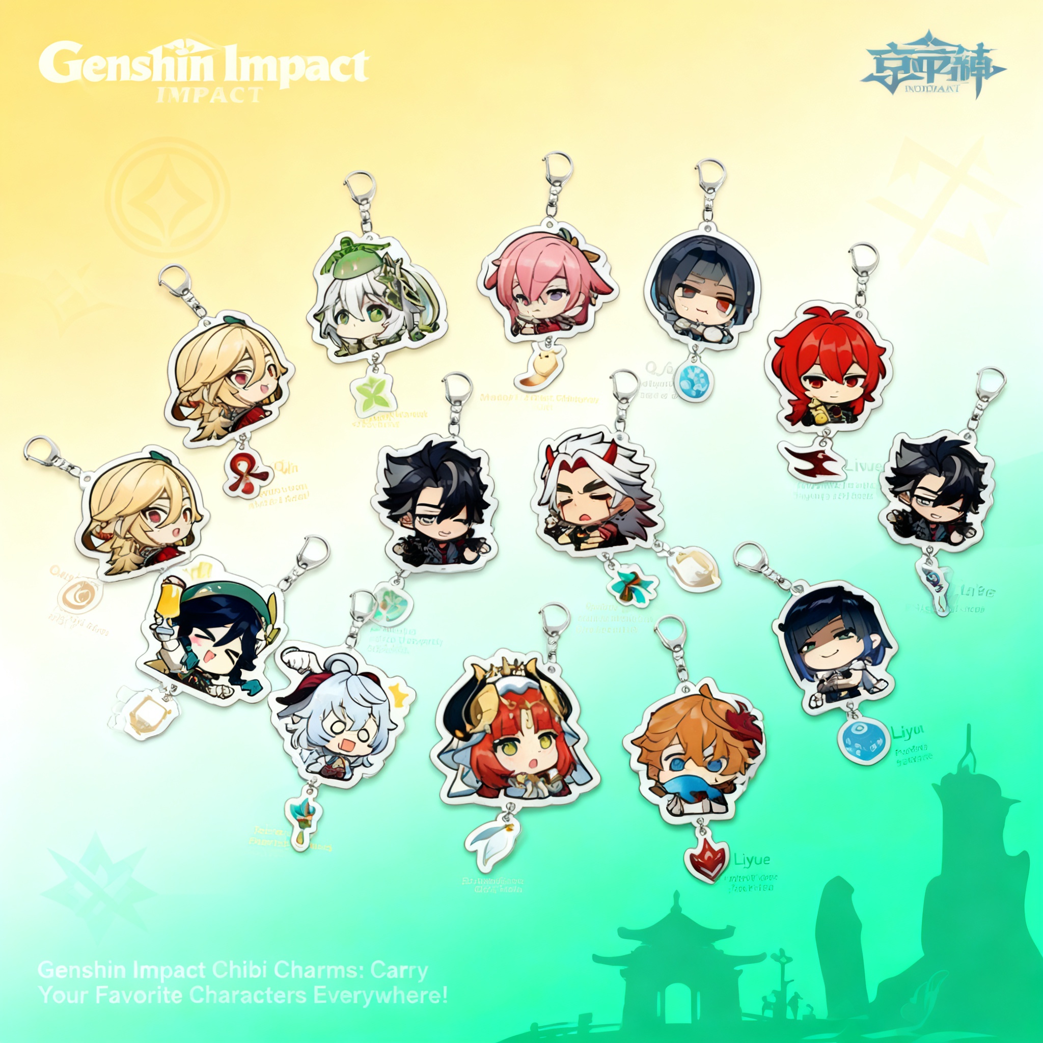 Travel Accessories To Gift - Genshin Impact Acrylic Keychain Traveler Amber