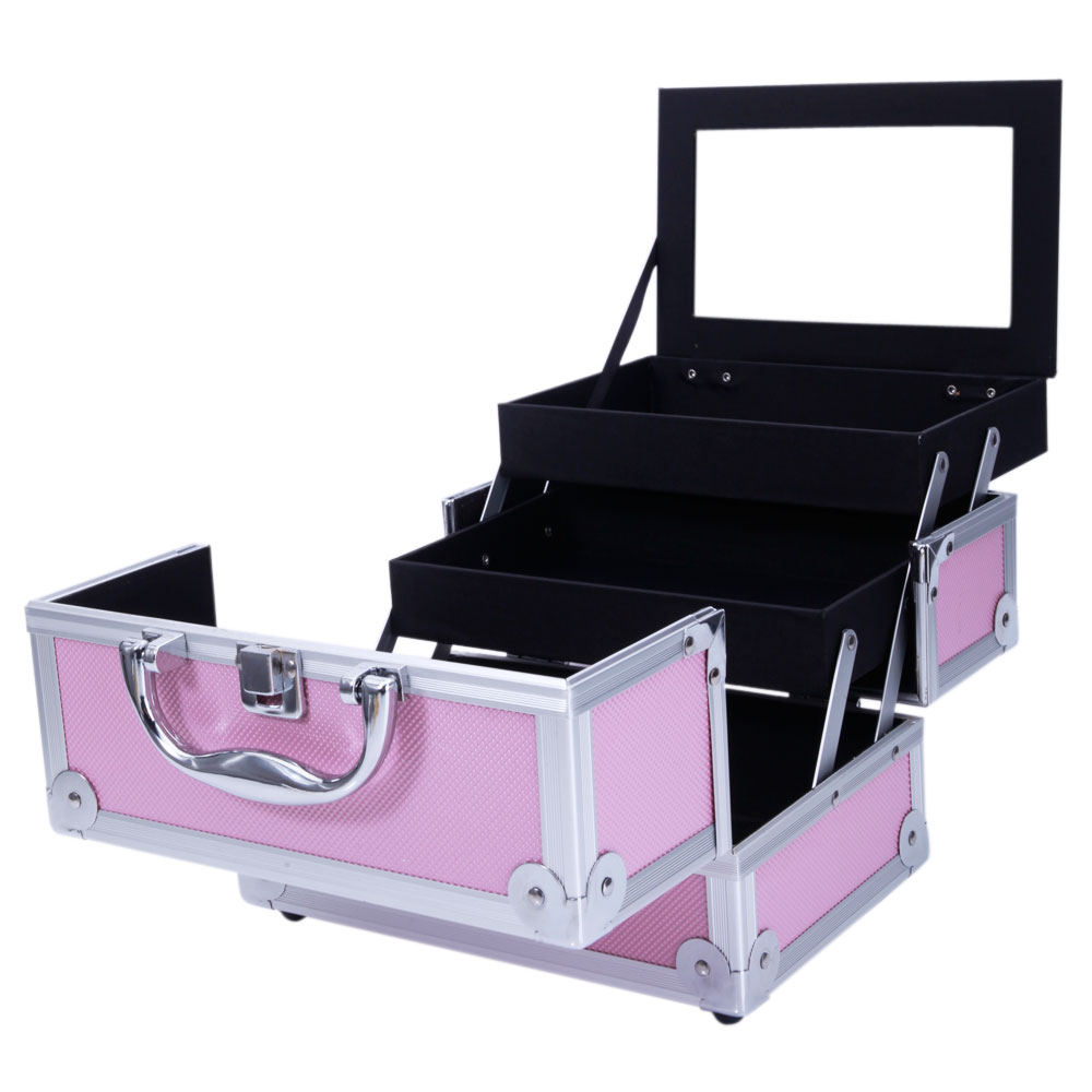 Pink Aluminum Alloy Makeup Cas - Travel Z recensie en prijs