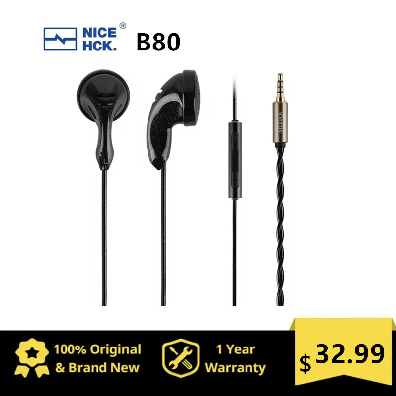 NICEHCK B80 Flat-Head Earbud 1 - Earplug Set Foam recensie en prijs
