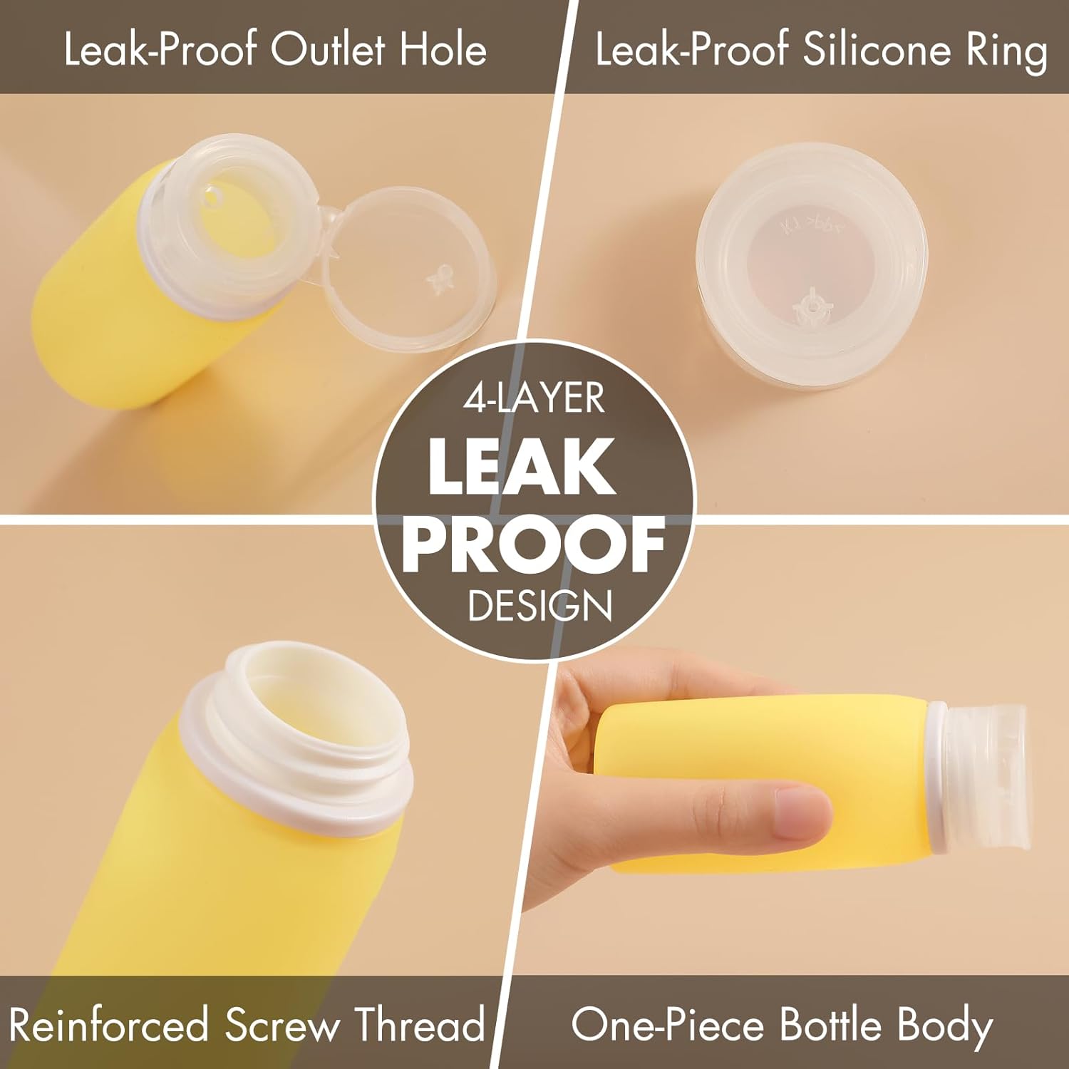 21 Pack Leak Proof Silicone Tr - Toiletry Bag Tsa recensie en prijs
