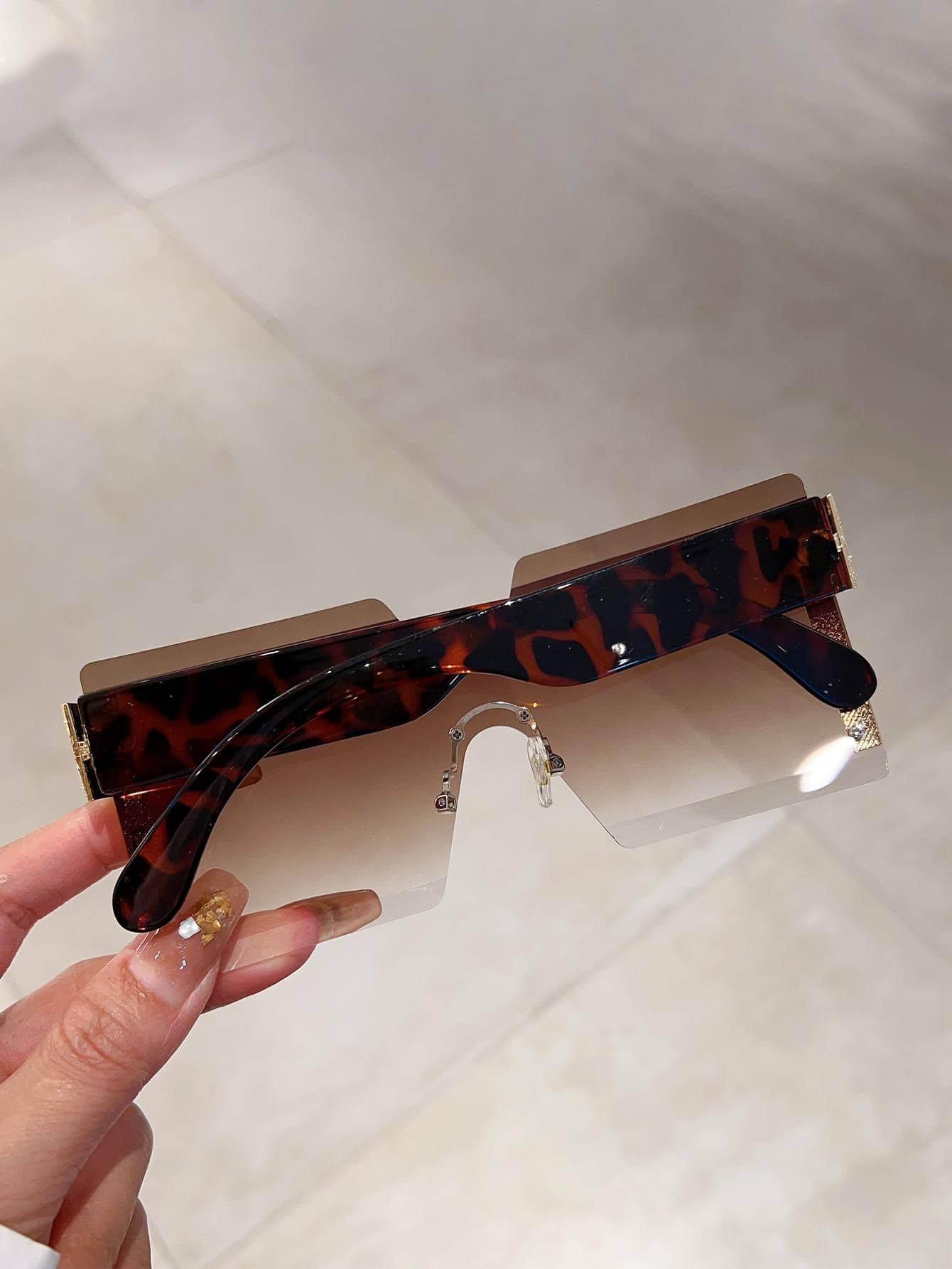 Ombre Gradient Rimless Square  - Travel Accessories Unisex recensie en prijs