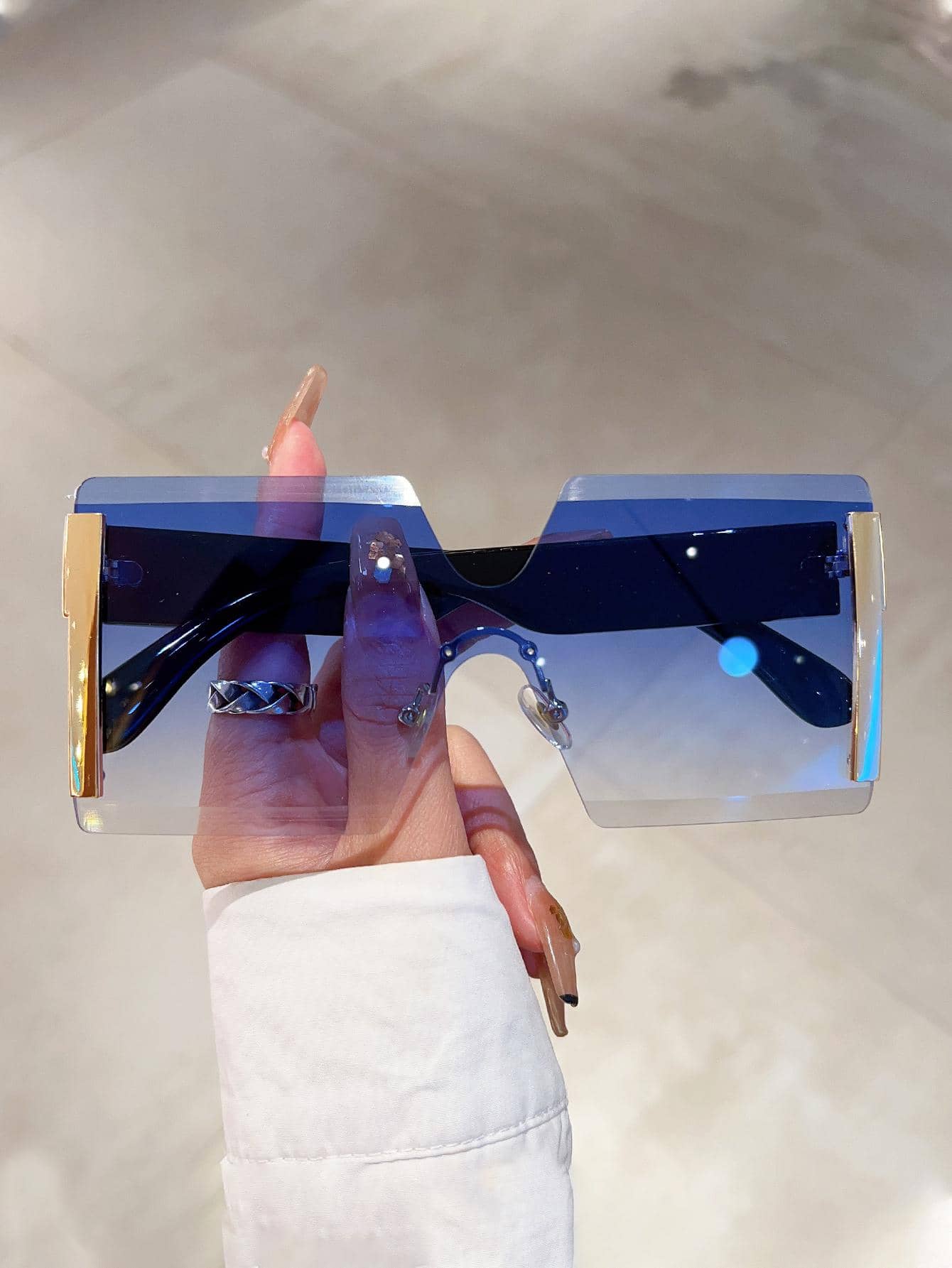 Ombre Gradient Rimless Square  - Travel Accessories Unisex recensie en prijs