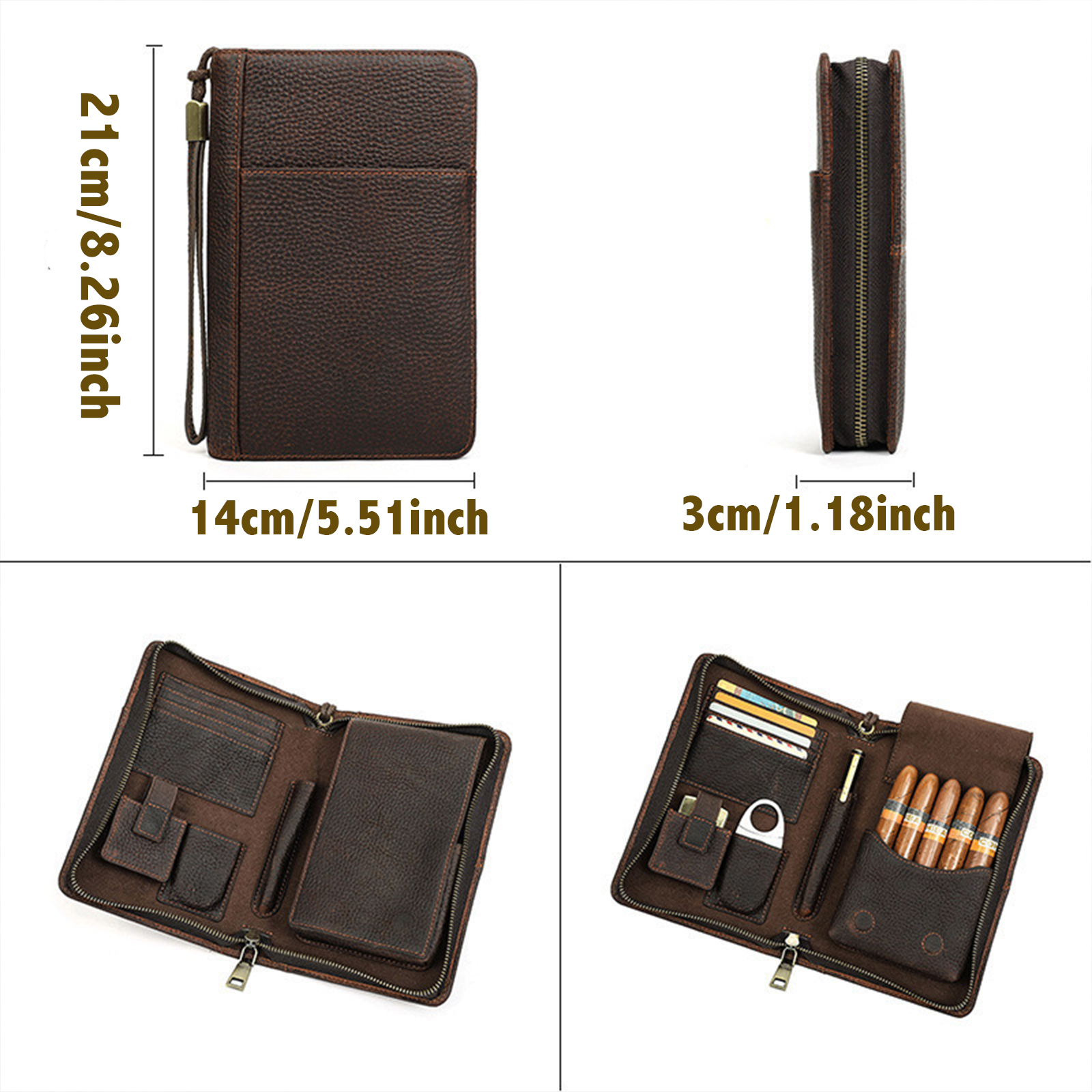 1pc,Leather cigar storage bag, - Travel Accessories In Store recensie en prijs
