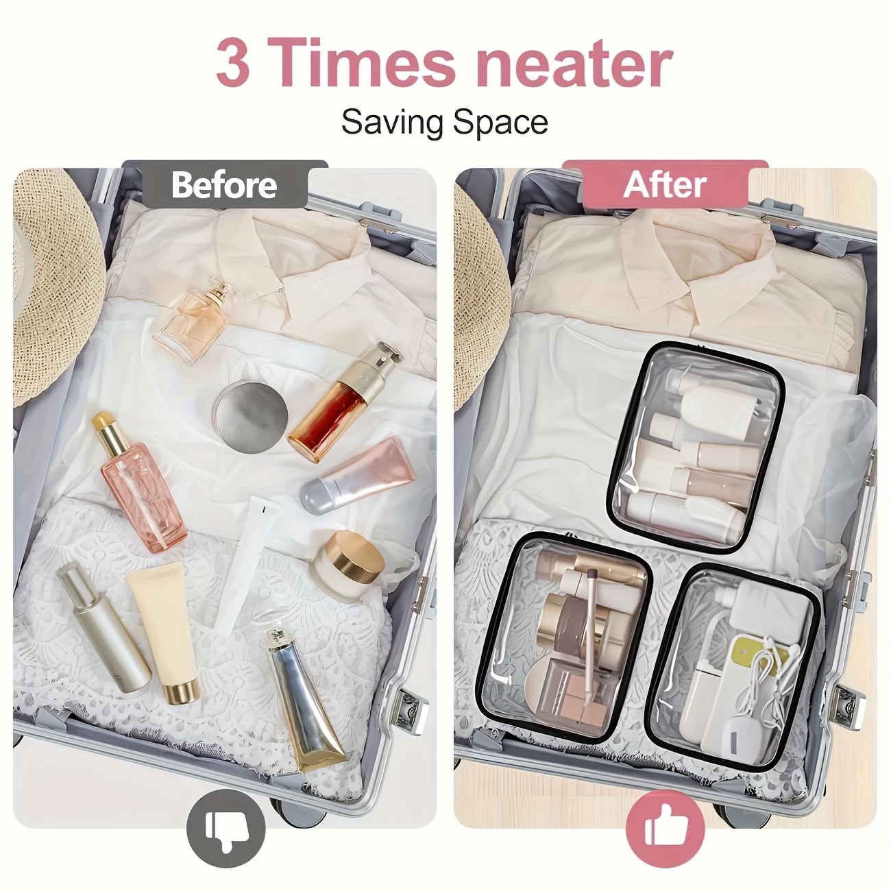 1pc Clear Makeup Bag Transpare - Toiletry Bag Tsa recensie en prijs