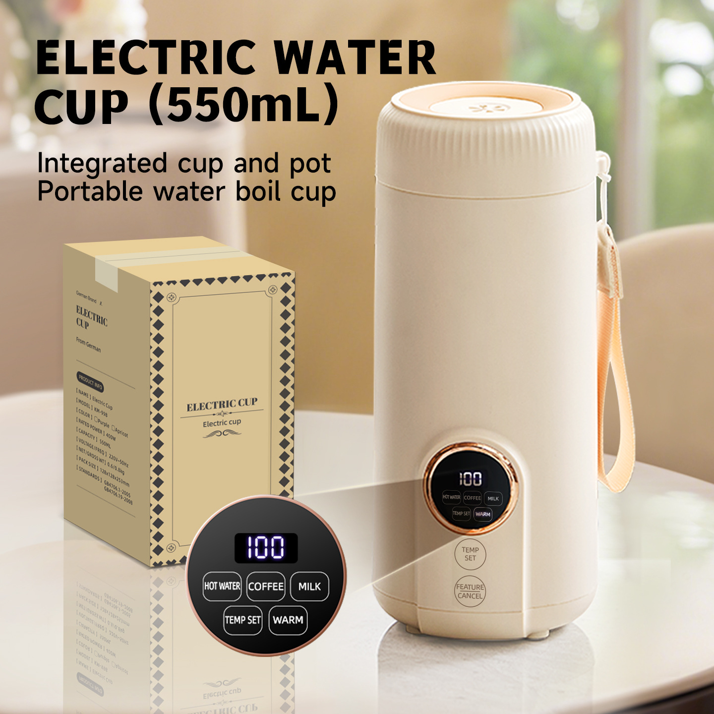 New Smart LED Digital Display  - Portable Travel Kettle recensie en prijs