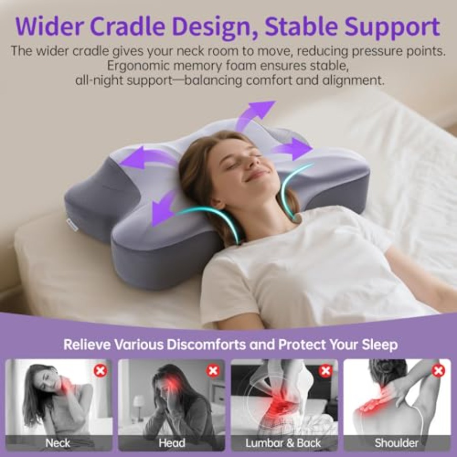 Cervical Pillow for Side Sleep - Neck Pillow Memory Foam recensie en prijs