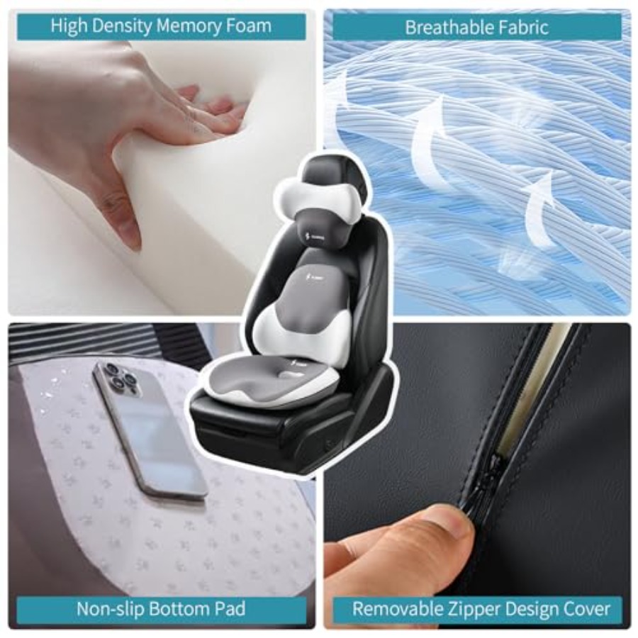 Office Chair Seat Cushion with - Neck Pillow Memory Foam recensie en prijs