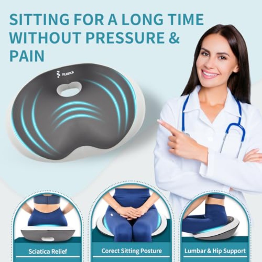 Office Chair Seat Cushion with - Neck Pillow Memory Foam recensie en prijs