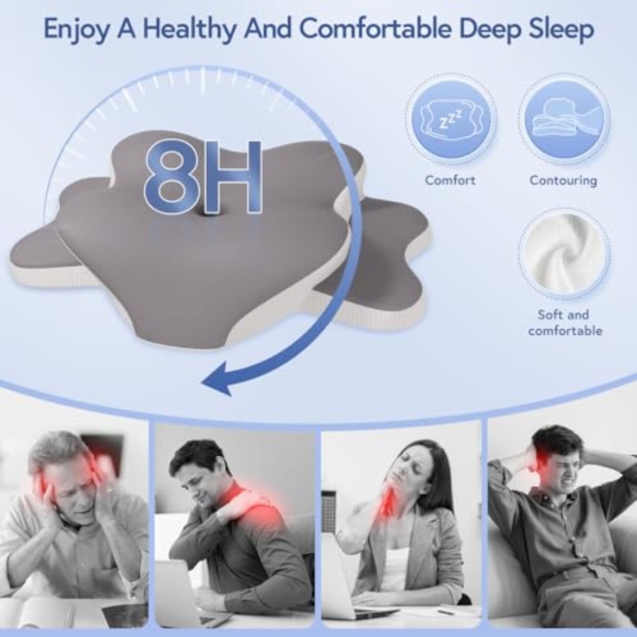 Sleep Apnea Pillow for Side Sl - Neck Pillow Memory Foam recensie en prijs