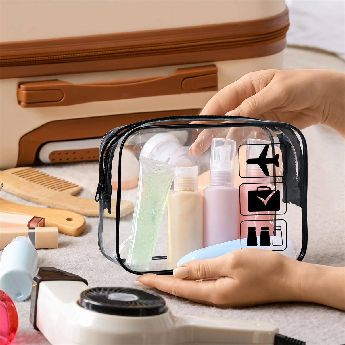 1pc Clear Toiletry TSA Approve - Toiletry Bag Tsa recensie en prijs