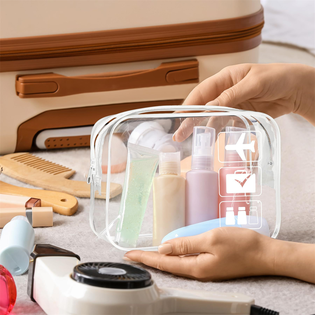 1pc Clear Toiletry TSA Approve - Toiletry Bag Tsa recensie en prijs