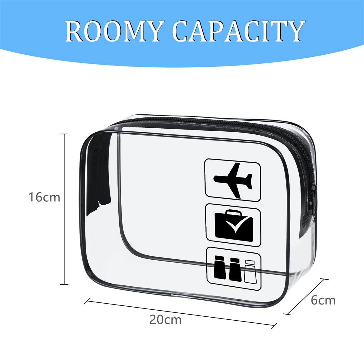 1pc Clear Toiletry TSA Approve - Toiletry Bag Tsa recensie en prijs