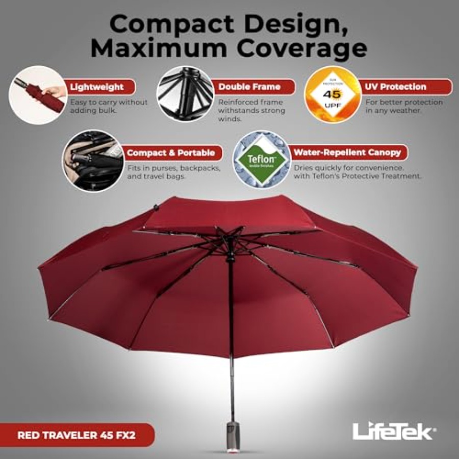 Premium Travel Umbrella - Wdpr - Travel Umbrella Compact recensie en prijs