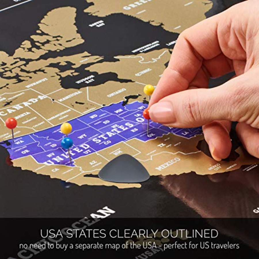 Scratch Off World Map - Extra  - Travel Accessories To Gift recensie en prijs