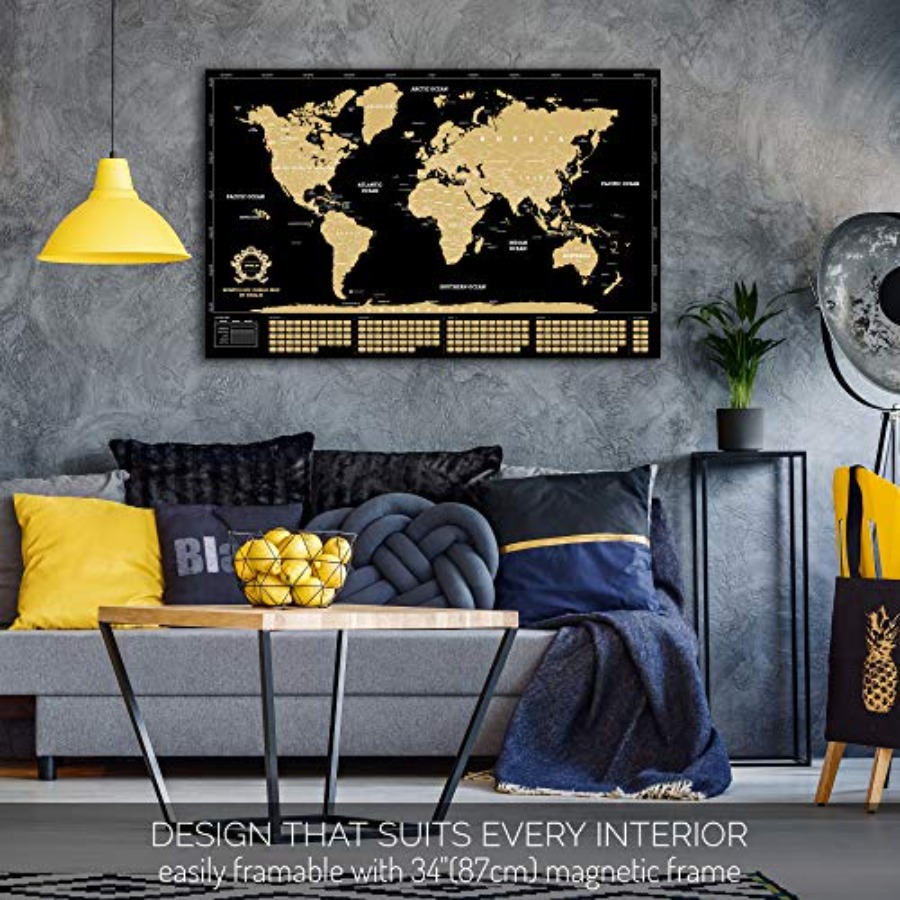 Scratch Off World Map - Extra  - Travel Accessories To Gift recensie en prijs