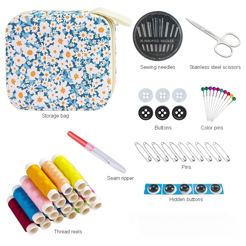 Mini Floral Sewing Kit Portabl - Travel Accessories To Sew recensie en prijs