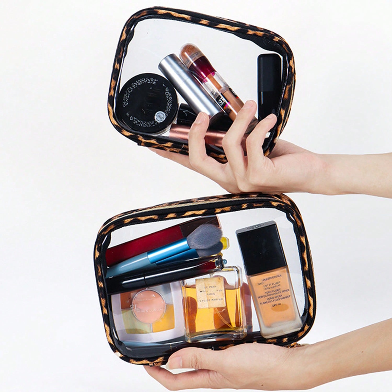 1pc/3pcs Leopard Print Transpa - Toiletry Bag Tsa recensie en prijs