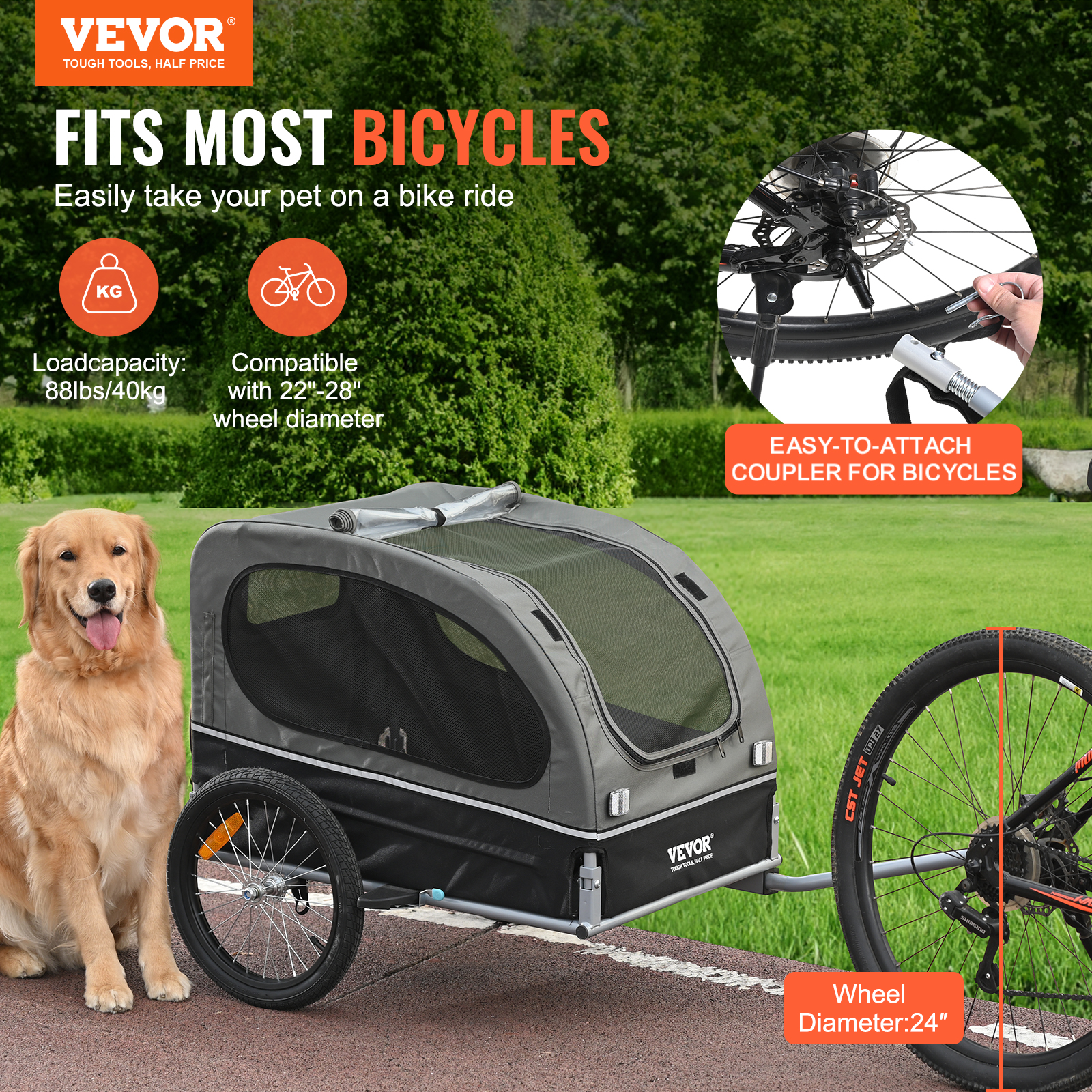 SucceBuy 88 lbs Dog Bike Trail - Travel Accessories In Store recensie en prijs