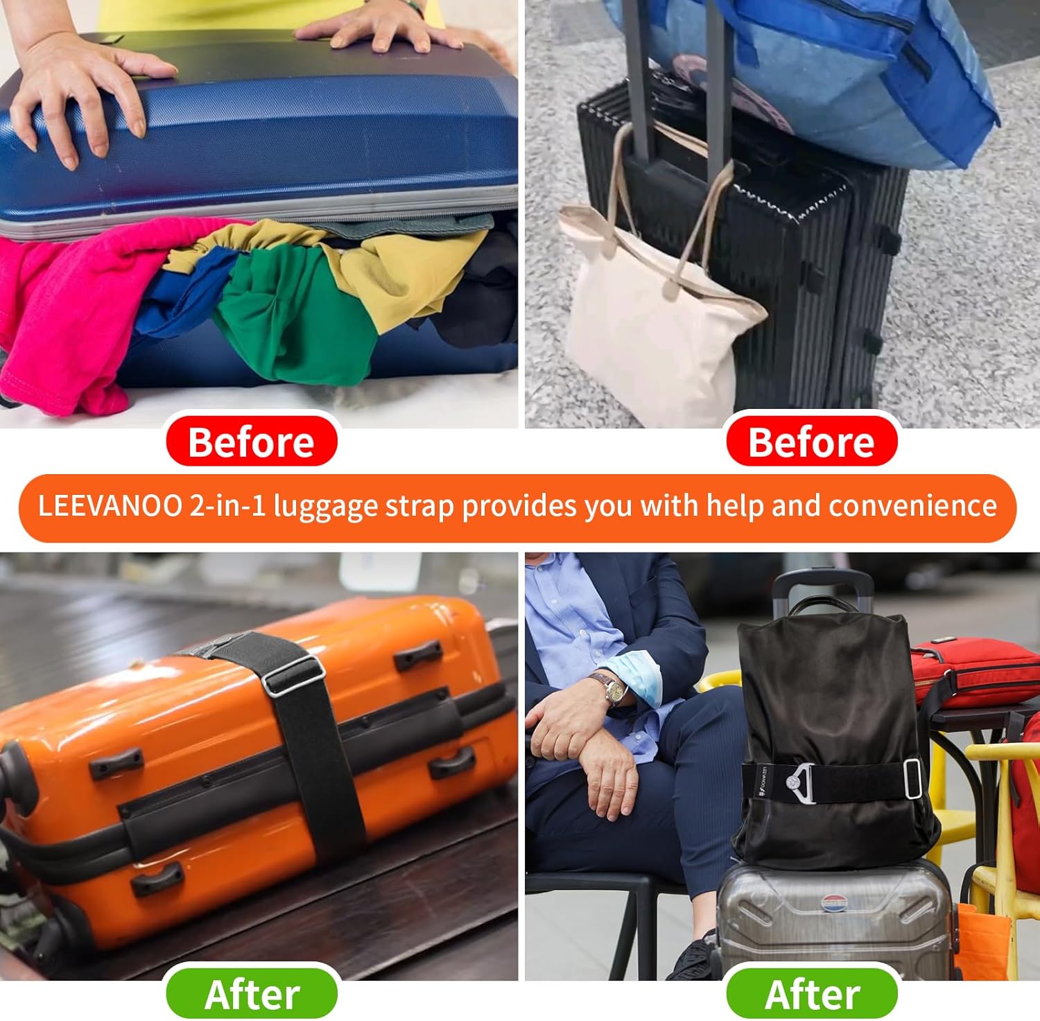 Luggage Strap for Suitcases 2- - Travel Accessories Bag recensie en prijs