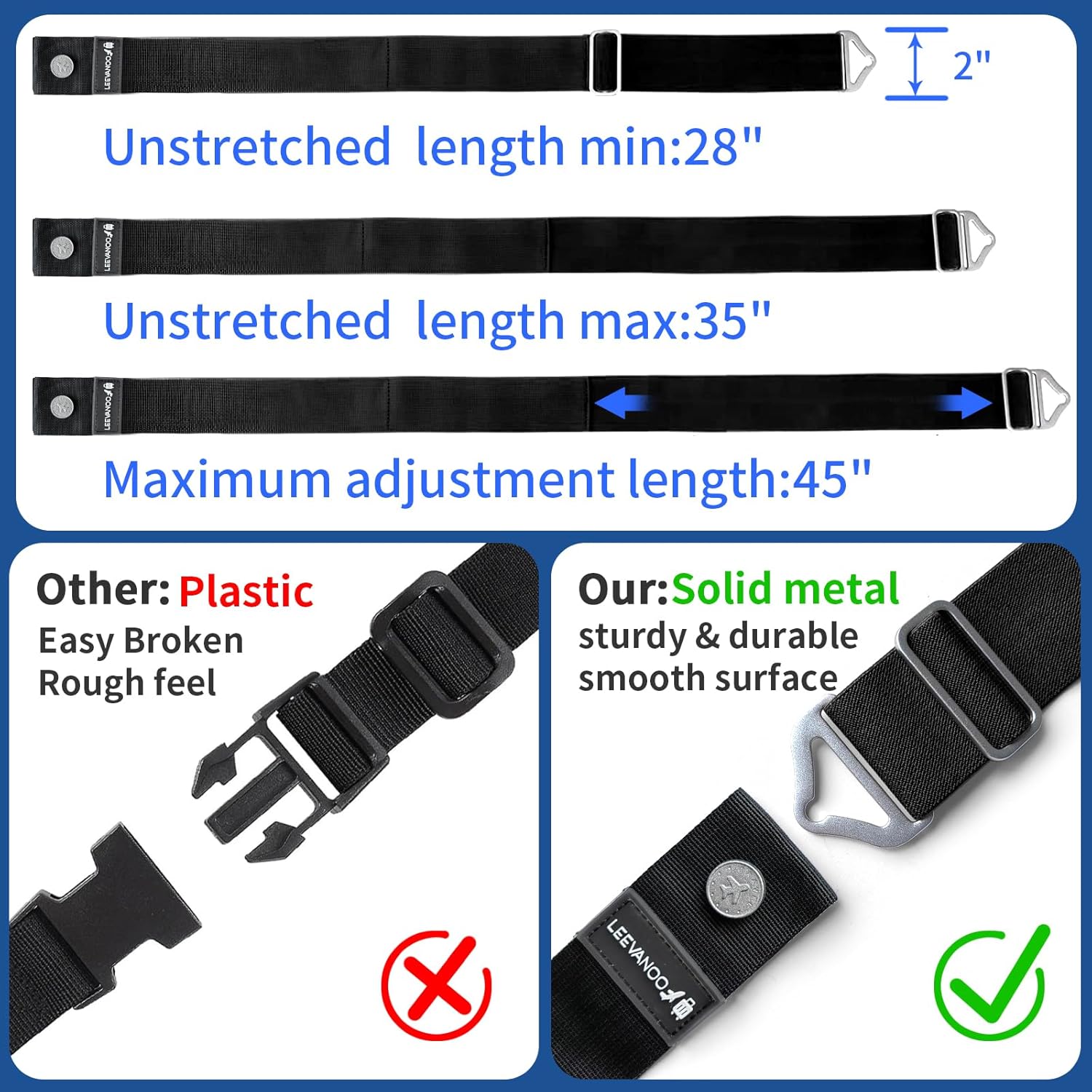 Luggage Strap for Suitcases 2- - Travel Accessories Bag recensie en prijs
