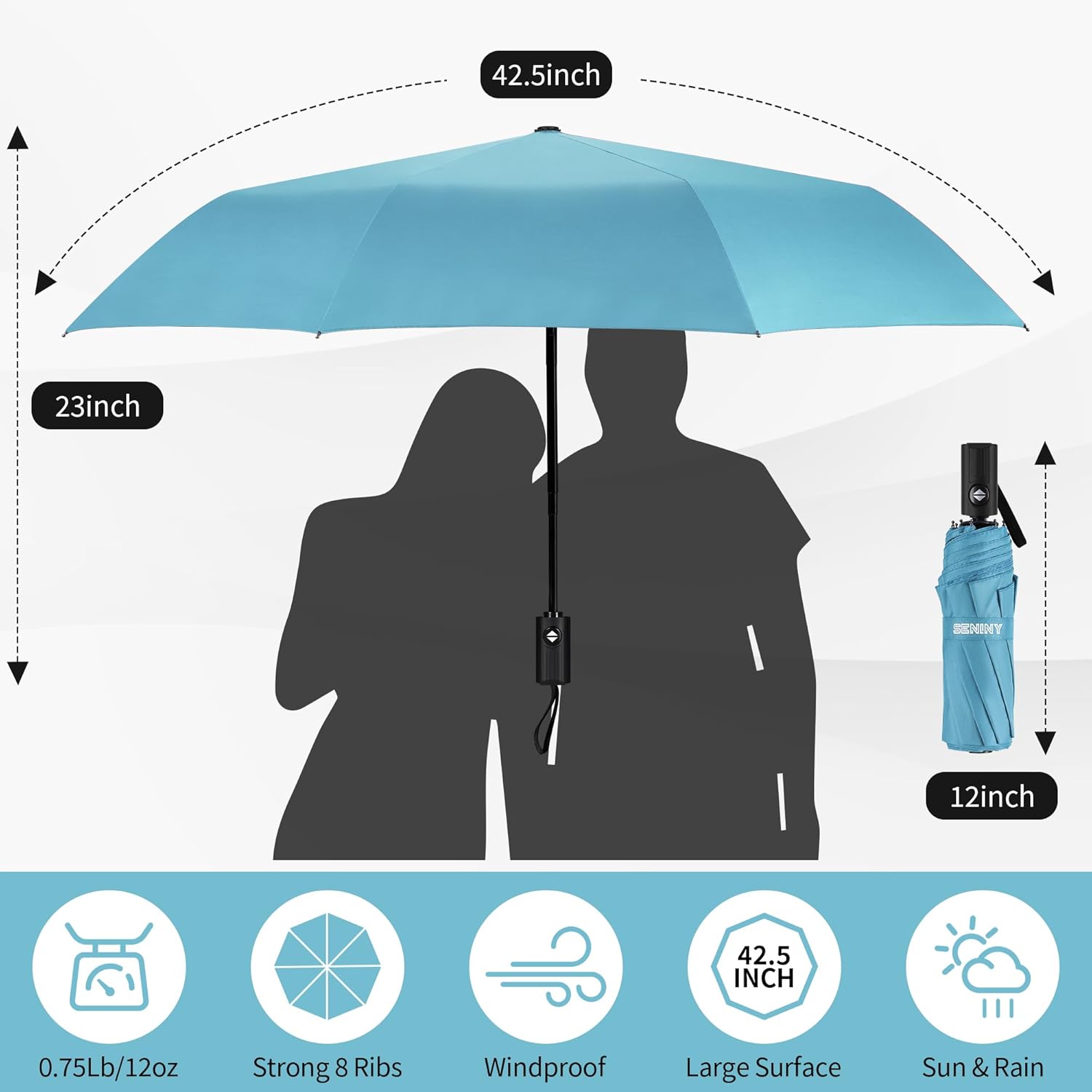 Windproof Travel Umbrella, Aut - Travel Umbrella Compact recensie en prijs