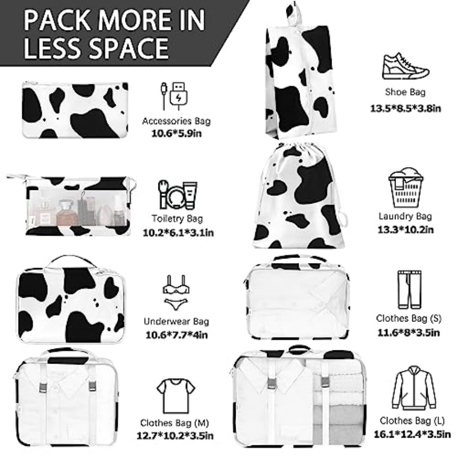 8 Set Packing Cubes for Travel - Travel Accessories Toiletries recensie en prijs