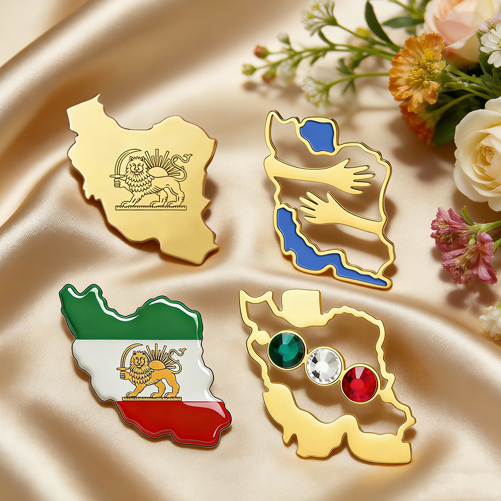 Dawapara Iran Map Shape Brooch - Travel Accessories To Gift recensie en prijs