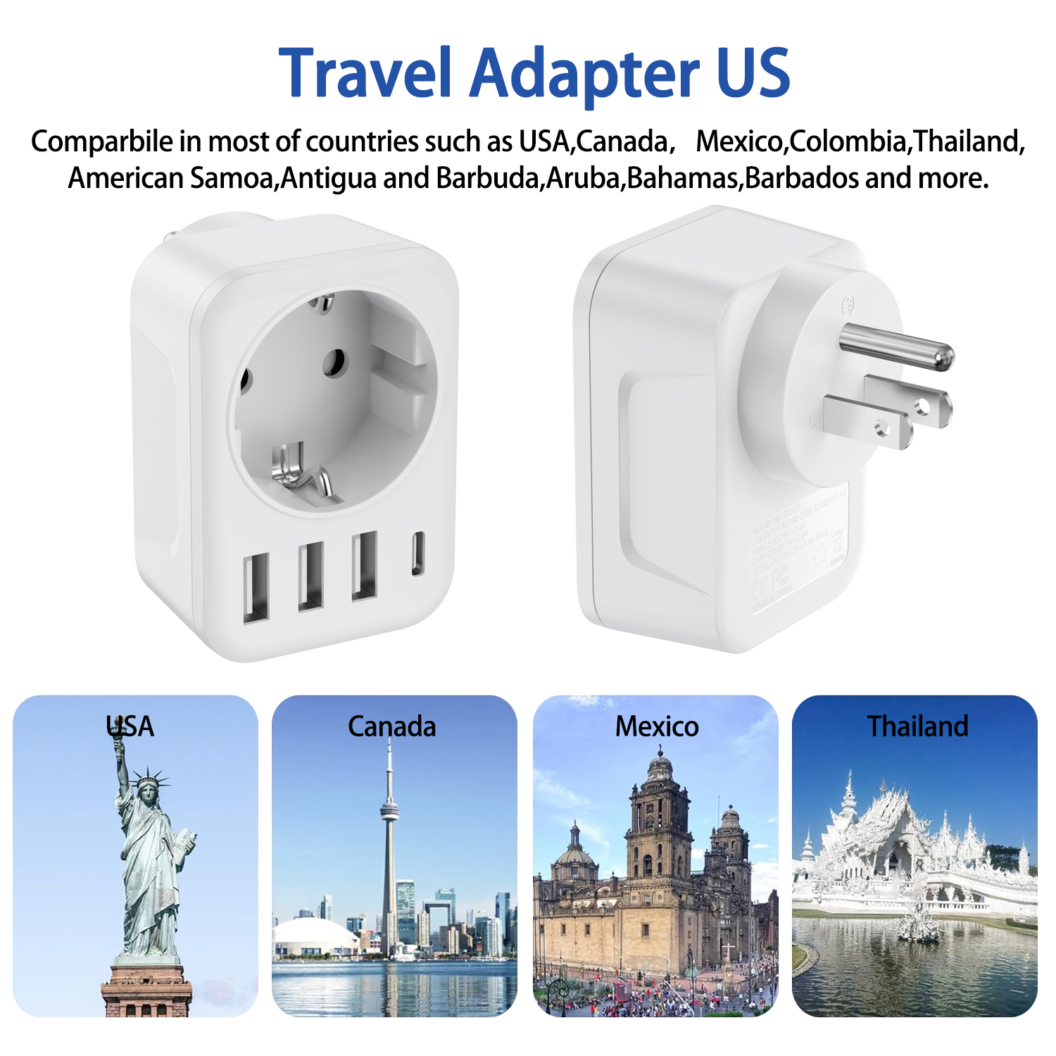 Travel Adapter USA Adapter Eur - Travel Accessories Europe recensie en prijs
